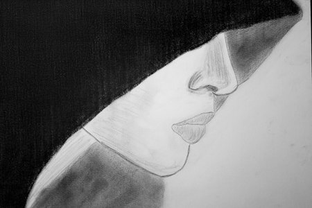 Woman's face.の写真素材