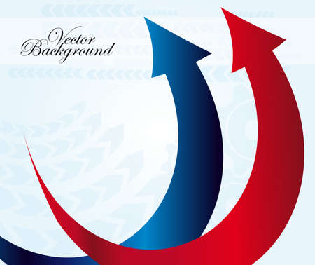 blua and red arrows over blue arrows background. のイラスト素材