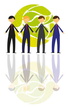 executive men isolated over white background. vectorのイラスト素材