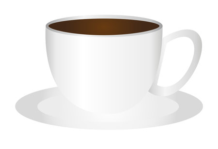 white cup coffee  isolated over white background. vectorのイラスト素材