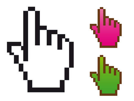 hands cursor isolated over white background. vectorのイラスト素材