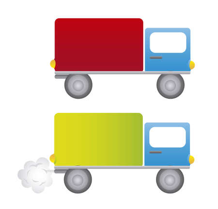 trucks cartoons isolated over white background. vectorのイラスト素材