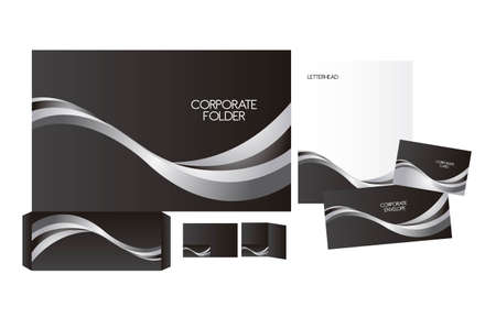 set of corporate identity over white background. vectorのイラスト素材