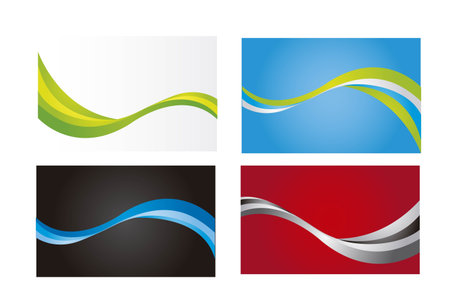 colorful waves isolated over white background. vectorのイラスト素材