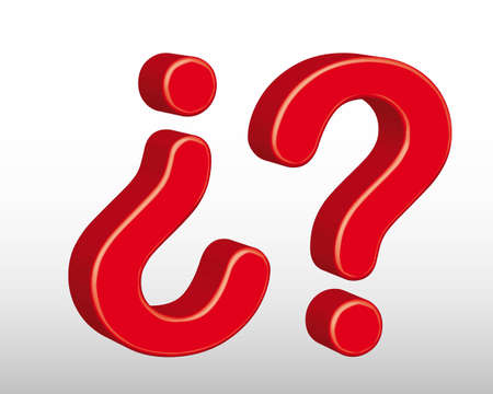 3d red question sign over gray background. vector illustrationのイラスト素材