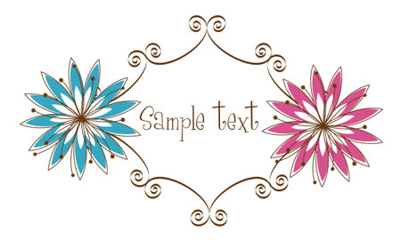 abstract flowers with space to copy vector illustrationのイラスト素材
