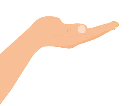 empty hand on a isolated background. vector illustrationのイラスト素材