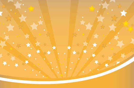 gold and white star over gold background. vector illustrationのイラスト素材