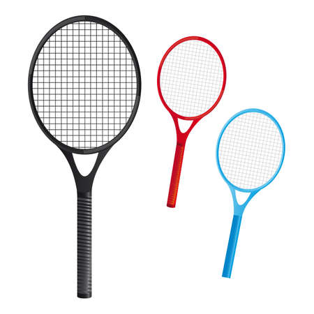 rackets tennis over white background. vector illustationのイラスト素材