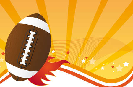 american football over orange background. vector illustrationのイラスト素材