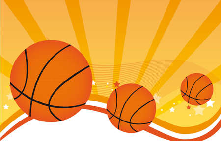 basketball over orange background. vector illustrationのイラスト素材