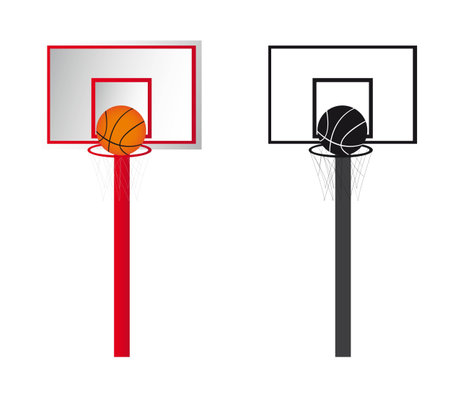two basketball posters isolated over white background. vectorのイラスト素材
