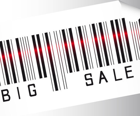 big sale bar code  over gray background vector. close upのイラスト素材