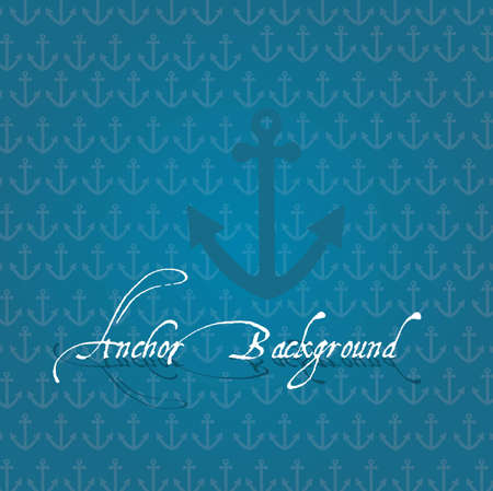 blue anchor over blue background. vector illustrationのイラスト素材