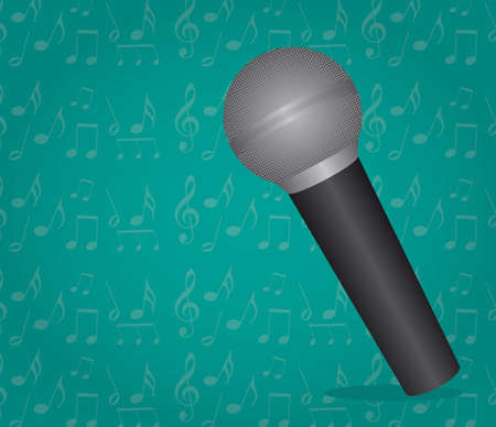 microphone over aquamarine background vector illustrationのイラスト素材