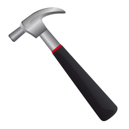 hammer isolated over white background. vector illustrationのイラスト素材
