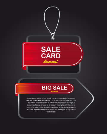 black big sale tags over black background.のイラスト素材