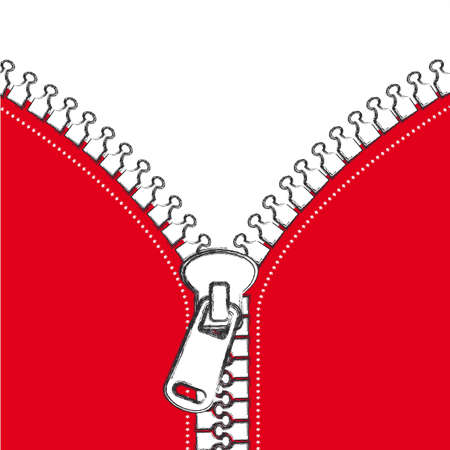 grunge red jacket with zip, copy space. vector illustrationのイラスト素材