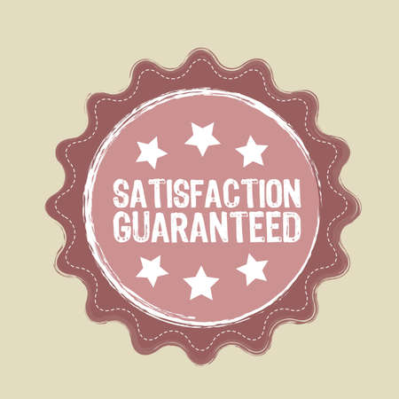 pink satisfaction guaranteed stamp, grunge. vector illustrationのイラスト素材