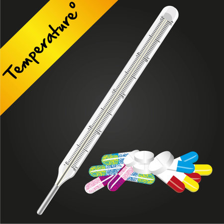 healing icons over black background vector illlustrationのイラスト素材