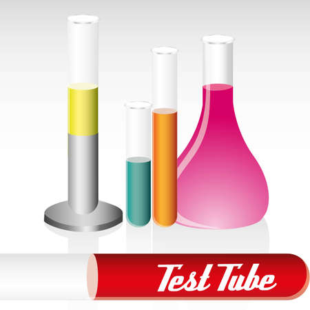 set of differents test tubes, vector illustrationのイラスト素材