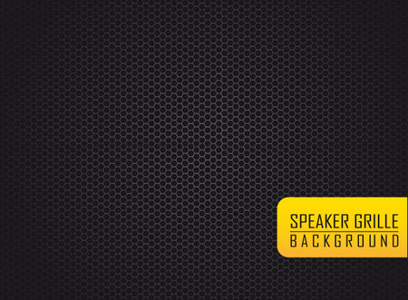 silver speaker grille over black backgroundのイラスト素材