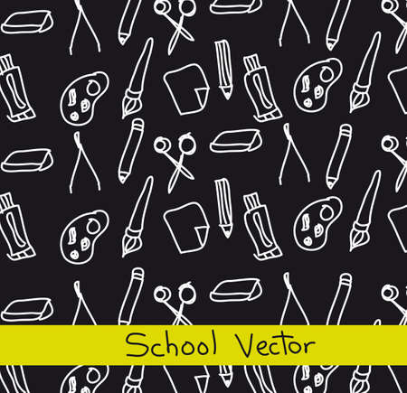 elements school over black background. vector illustrationのイラスト素材