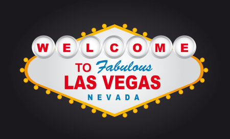 welcome to fabulous las vegas nevada sign isolated. vectorのイラスト素材