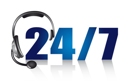 headphone with shadow over white background. vector