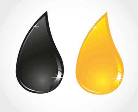 petroleum and oil droplets isolated sober white backgroundのイラスト素材