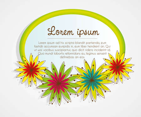 flower pattern on white background illustrationのイラスト素材