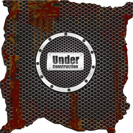 label on background grid pattern rusty, vector illustrationのイラスト素材