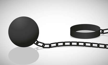 shackle black silhouette isolated on white backgroundのイラスト素材