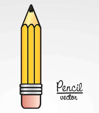 delineated pencil isolated on white background illustrationのイラスト素材