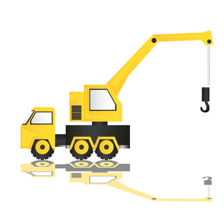 cartoon illustration of a crane, isolated on white background
のイラスト素材