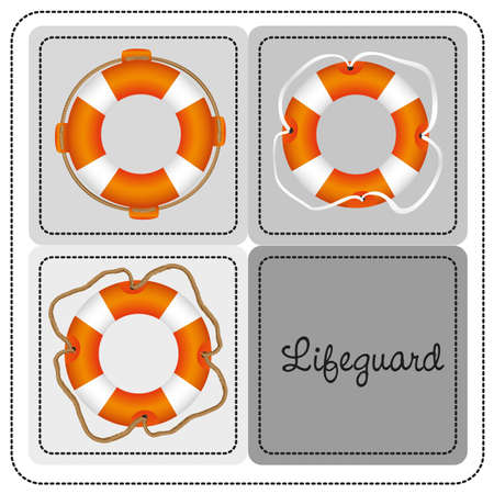 fund floats orange and white isolated on gray background, vector illustrationのイラスト素材