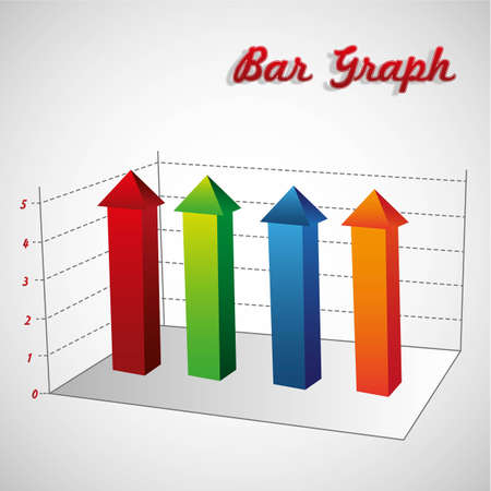 bar graph on the rise on white backgroundのイラスト素材