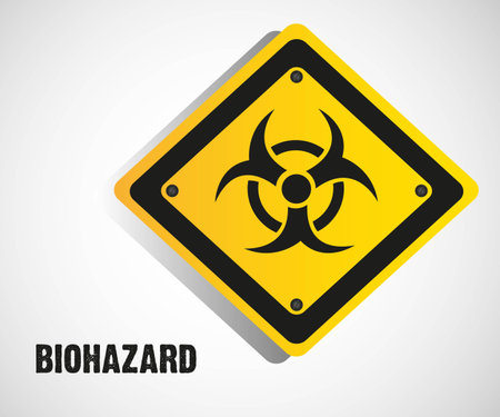biohazard sign isolate on white backgroundのイラスト素材