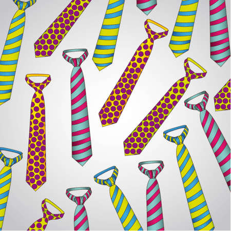 tie pattern of colors on a gray background, illustrationのイラスト素材