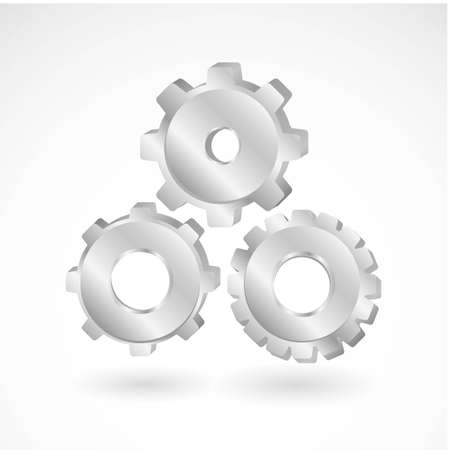 gears isolated on white background, vector illustrationのイラスト素材