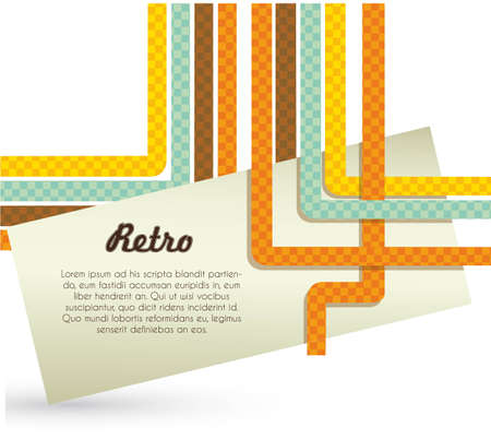 Vintage illustration, with  lines formed by colored squaresのイラスト素材