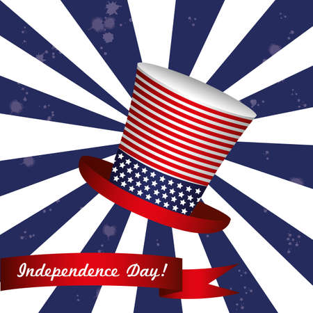Illustration of the day of United States independence, July 4のイラスト素材
