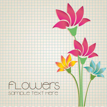 simple flower background, vector illustrationのイラスト素材