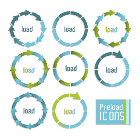 load icons illustration for web, vector illustrationのイラスト素材
