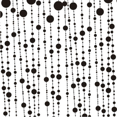 Pattern of straight lines with black circles illustrationのイラスト素材