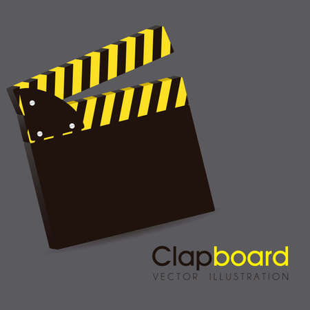 Film Slate illustration isolated on gray backgroundのイラスト素材