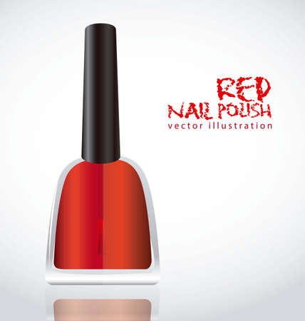 Nail polish red, isolated on white backgroundのイラスト素材