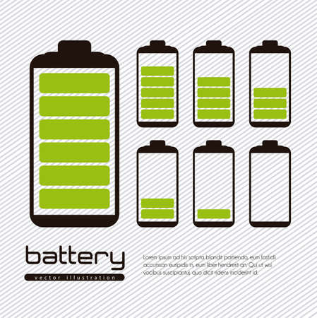 Battery load illustration isolated on white background Battery load illustration isolated on white background