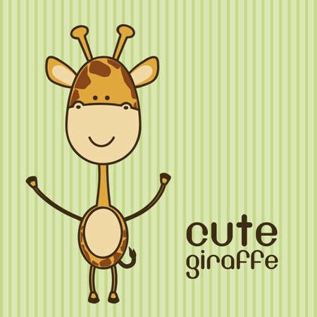 Illustration of a cute giraffe background,  illustrationのイラスト素材