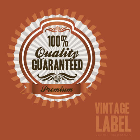 vintage label illustrations, in warm colors, vector illustrationのイラスト素材
